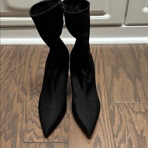 Zara Black Heeled Boots